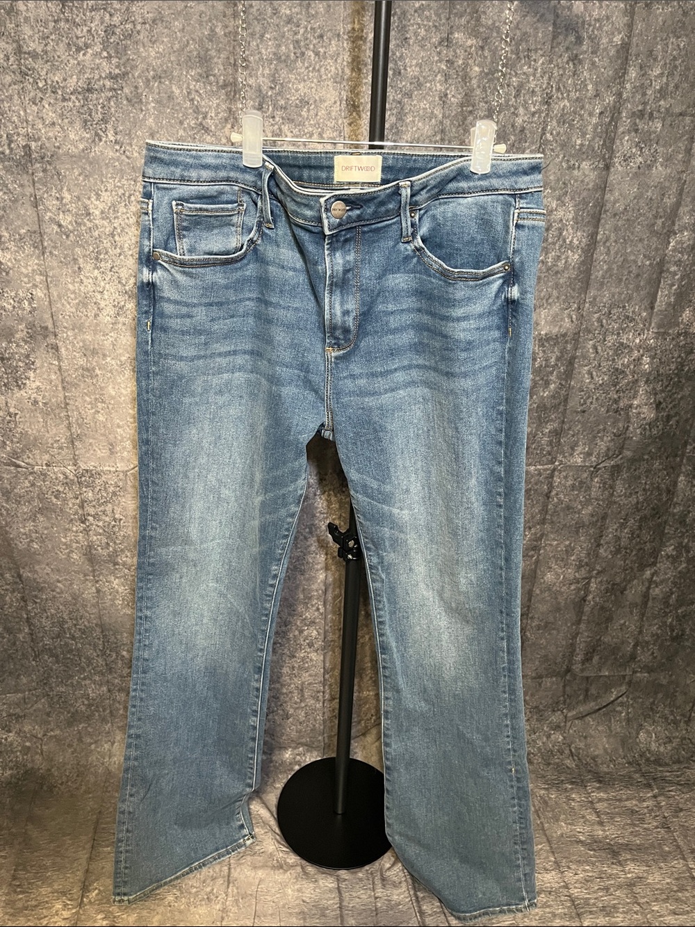 DRIFTWOOD Womens Medium Blue Flared Jeans